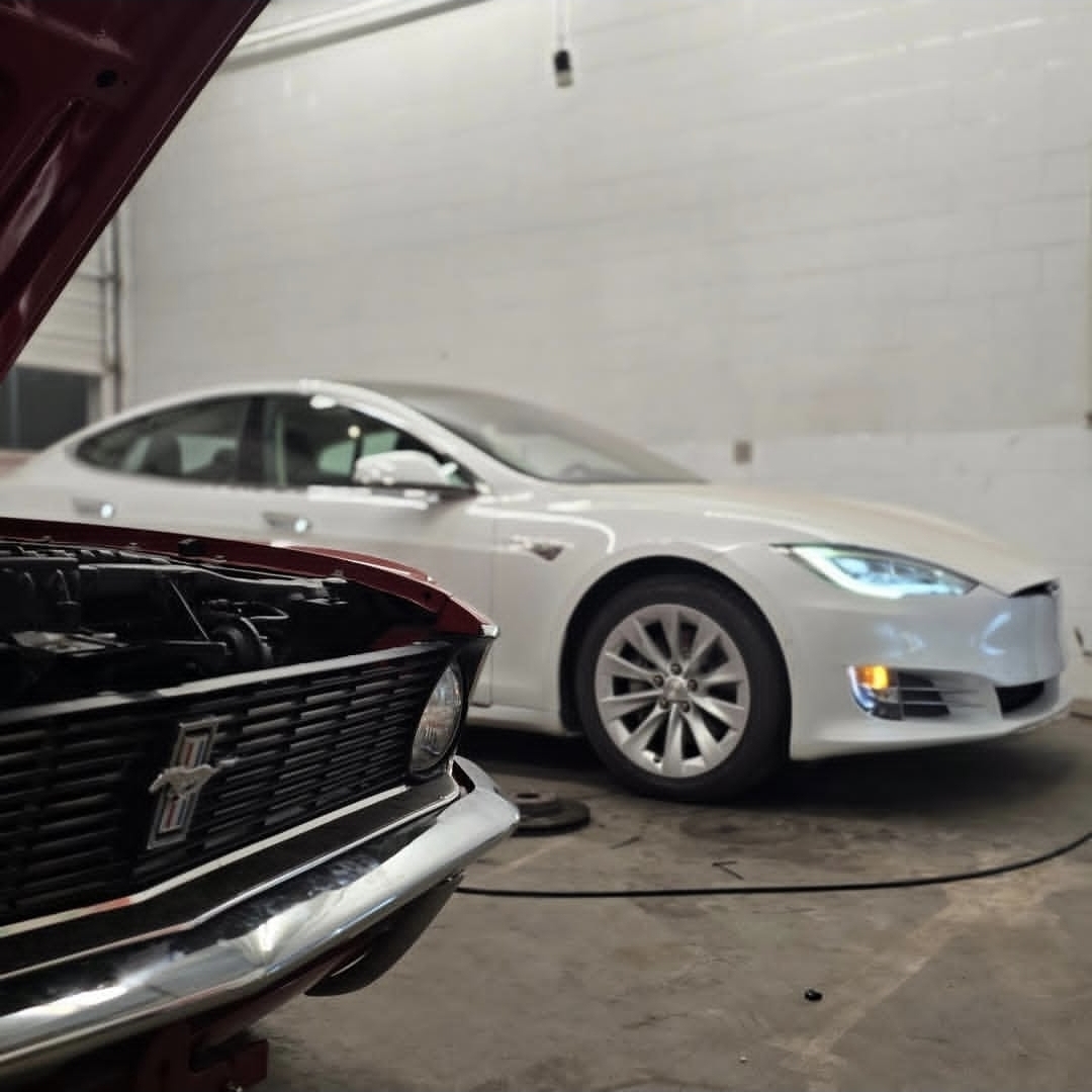 Classic Mustang & Tesla Model S